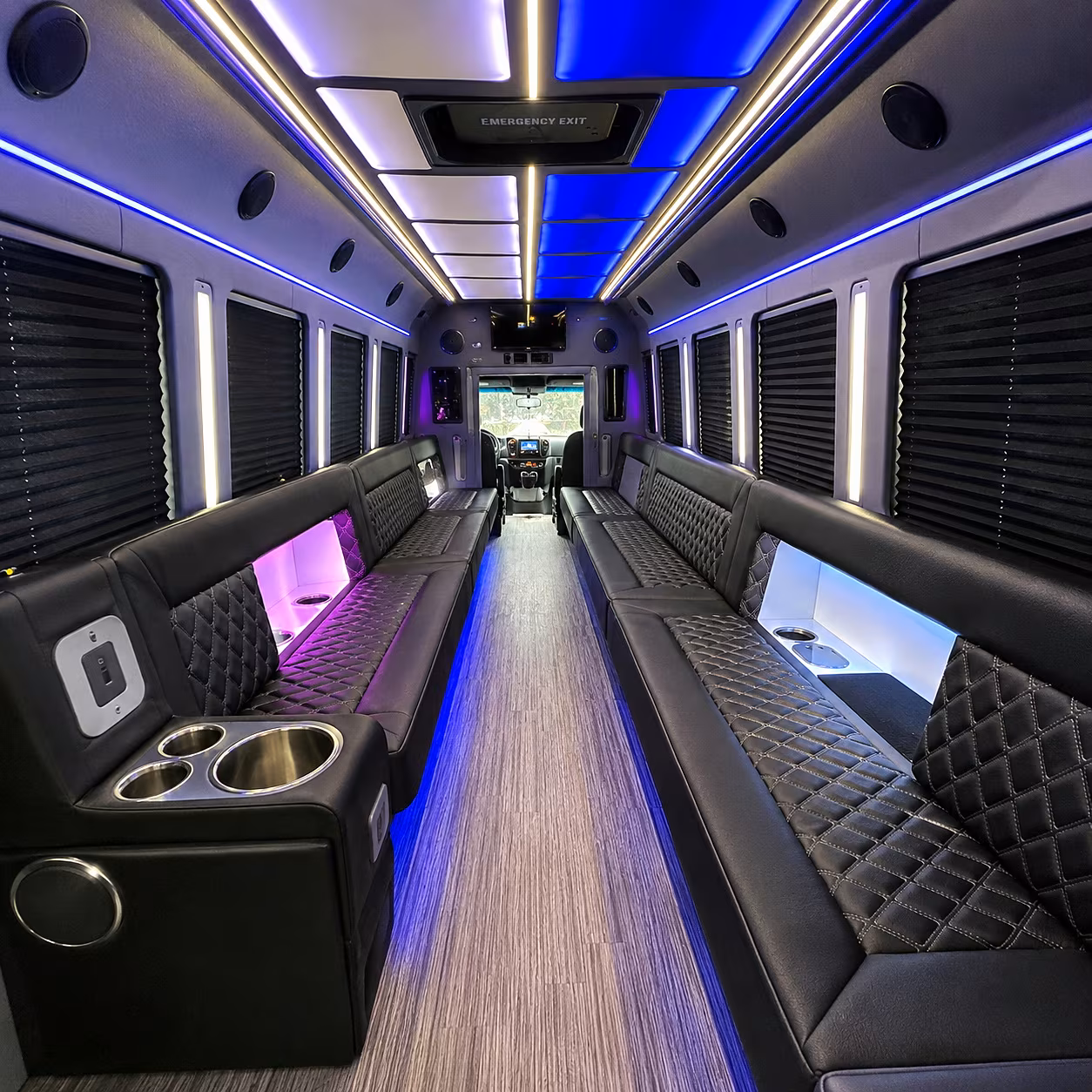 Denver Concert & Music Festival Transportation party bus interior