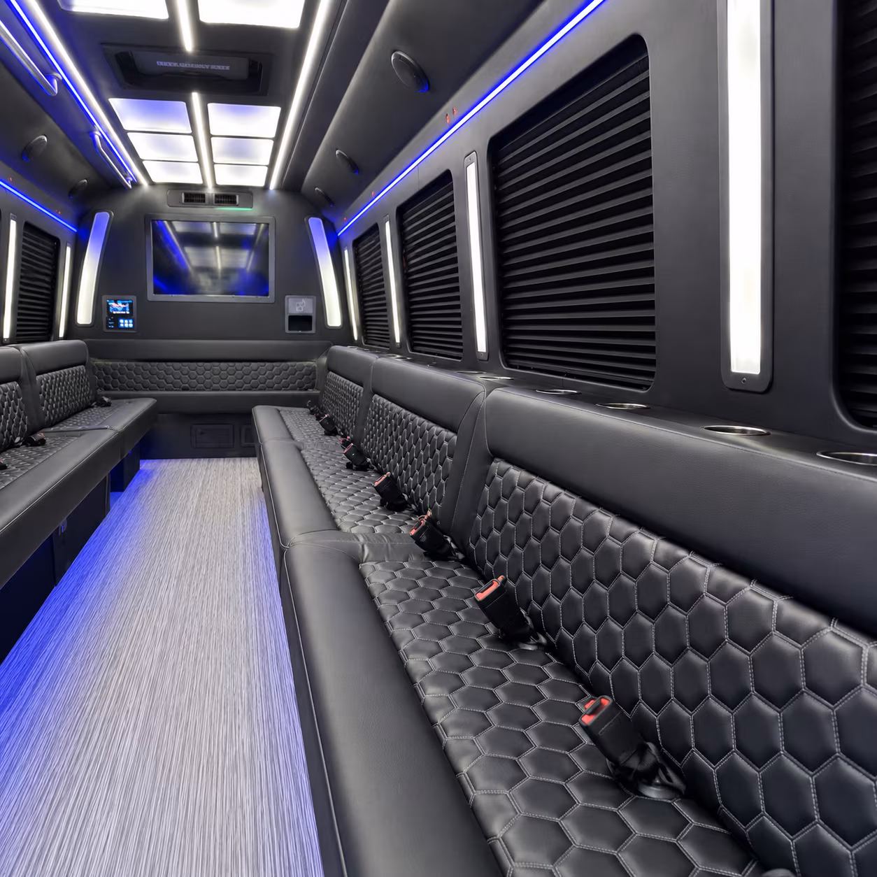 Denver Concert & Music Festival Transportation party bus interior