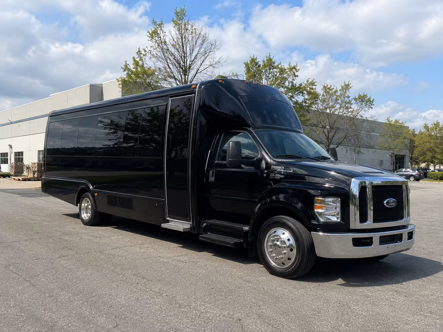 Denver Sporting Event Transportation party bus exterior