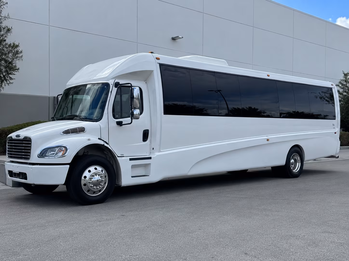 Denver Sporting Event Transportation party bus exterior