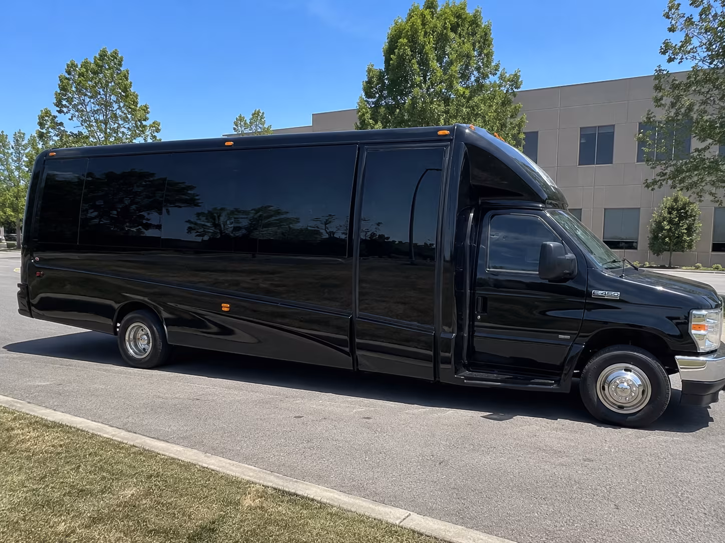 Denver Sporting Event Transportation party bus exterior