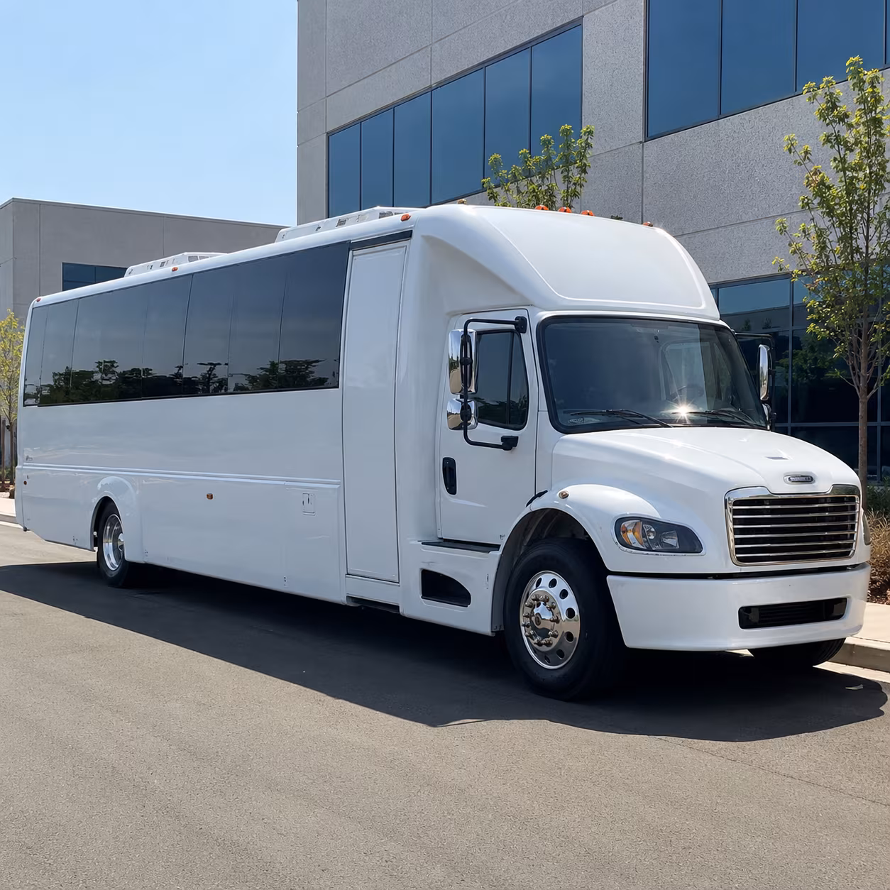 Denver Wedding Transportation party bus exterior