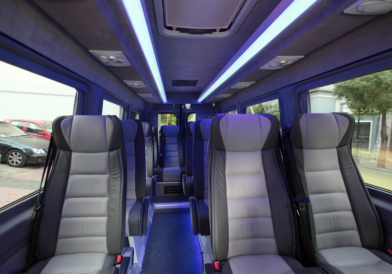 Aurora 18 Passenger Van/Minibus Interior