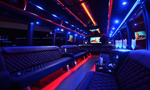 Loveland 30 Passenger Party Bus Black Interior