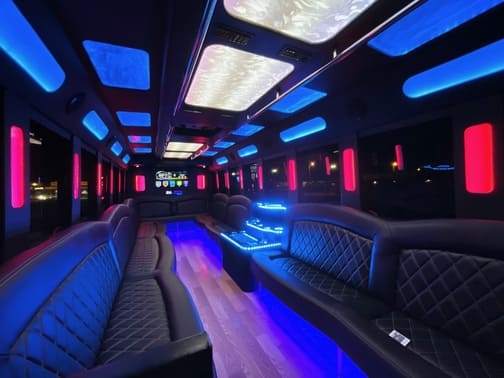 Loveland 35 Passenger Party Bus Interior