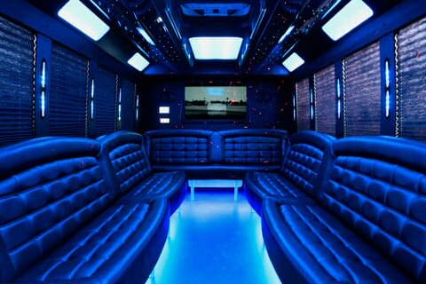 Broomfield 36 Passenger Party Bus Interior