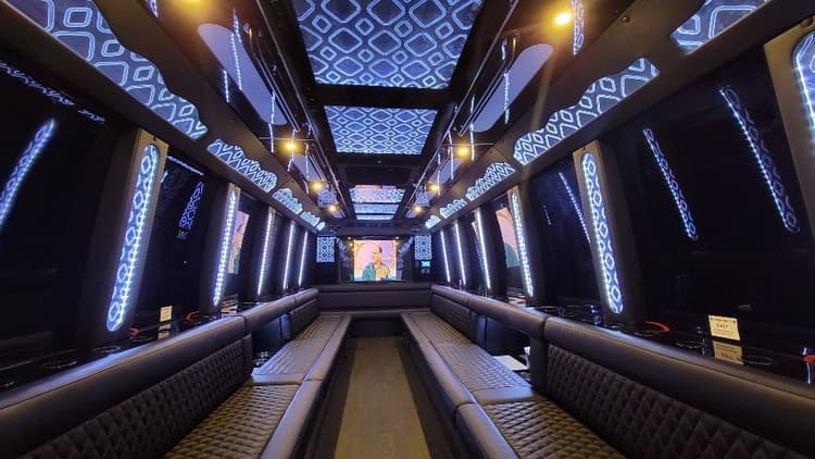 Arvada 40 Passenger Limo Bus Interior
